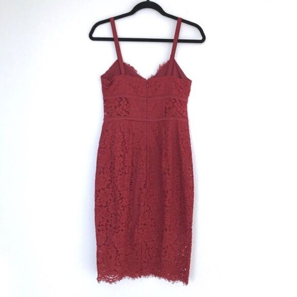 ✨ Women's Red Piped Lace Sheath Dress✨ - Picture 9 of 9